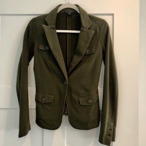 Lucky Brand Olive Green Knit Blazer